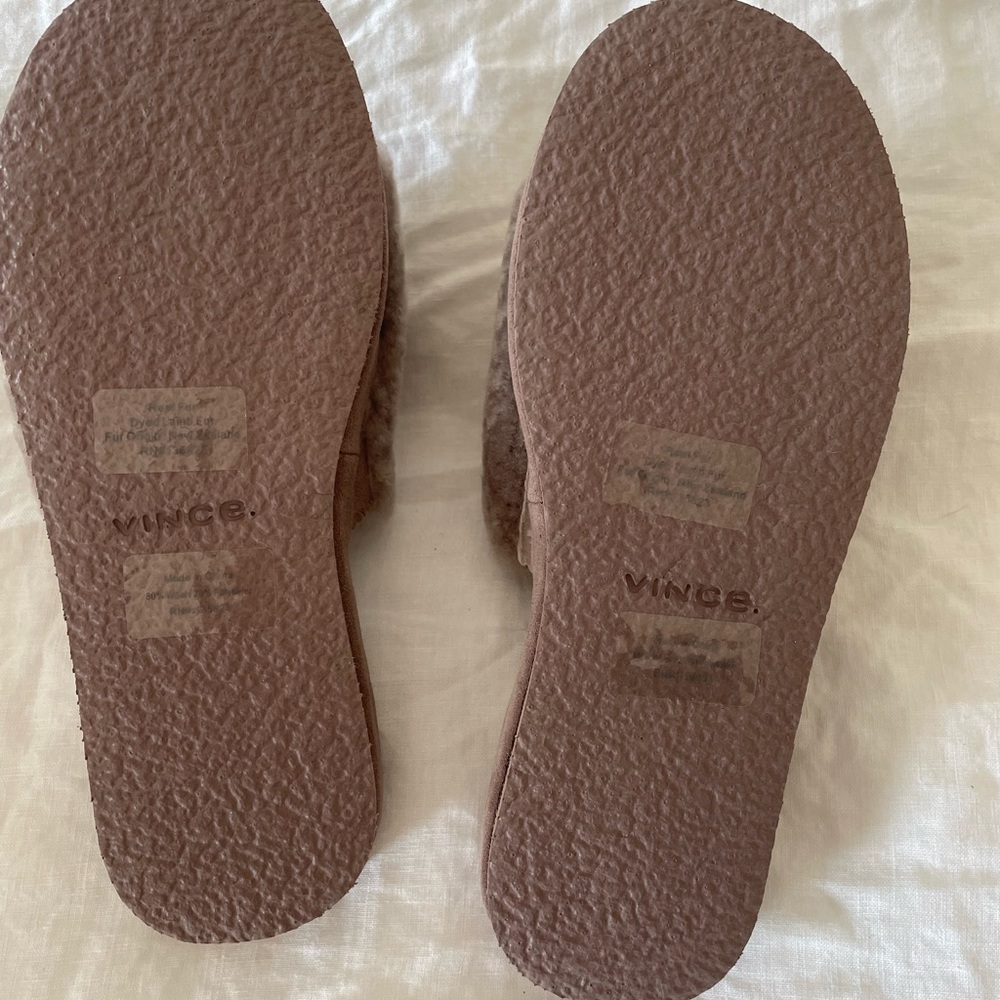 VINCE Kenia Shearling slide slippers - Picture 4 of 6